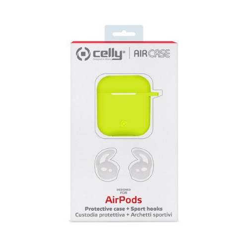 CELLY CUSTODIA PER BOX AIRPOD IN SILICONE GIALLO